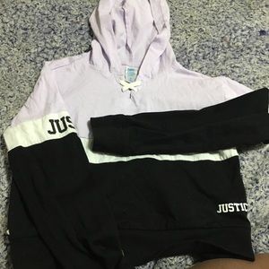 Girl hoodie/polyester/cotton worn once